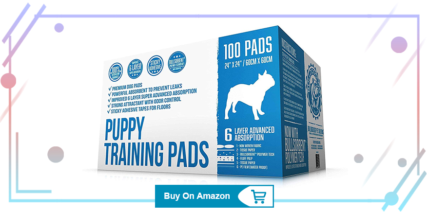 Bulldogology Puppy Pads with Adhesive Sticky Tape